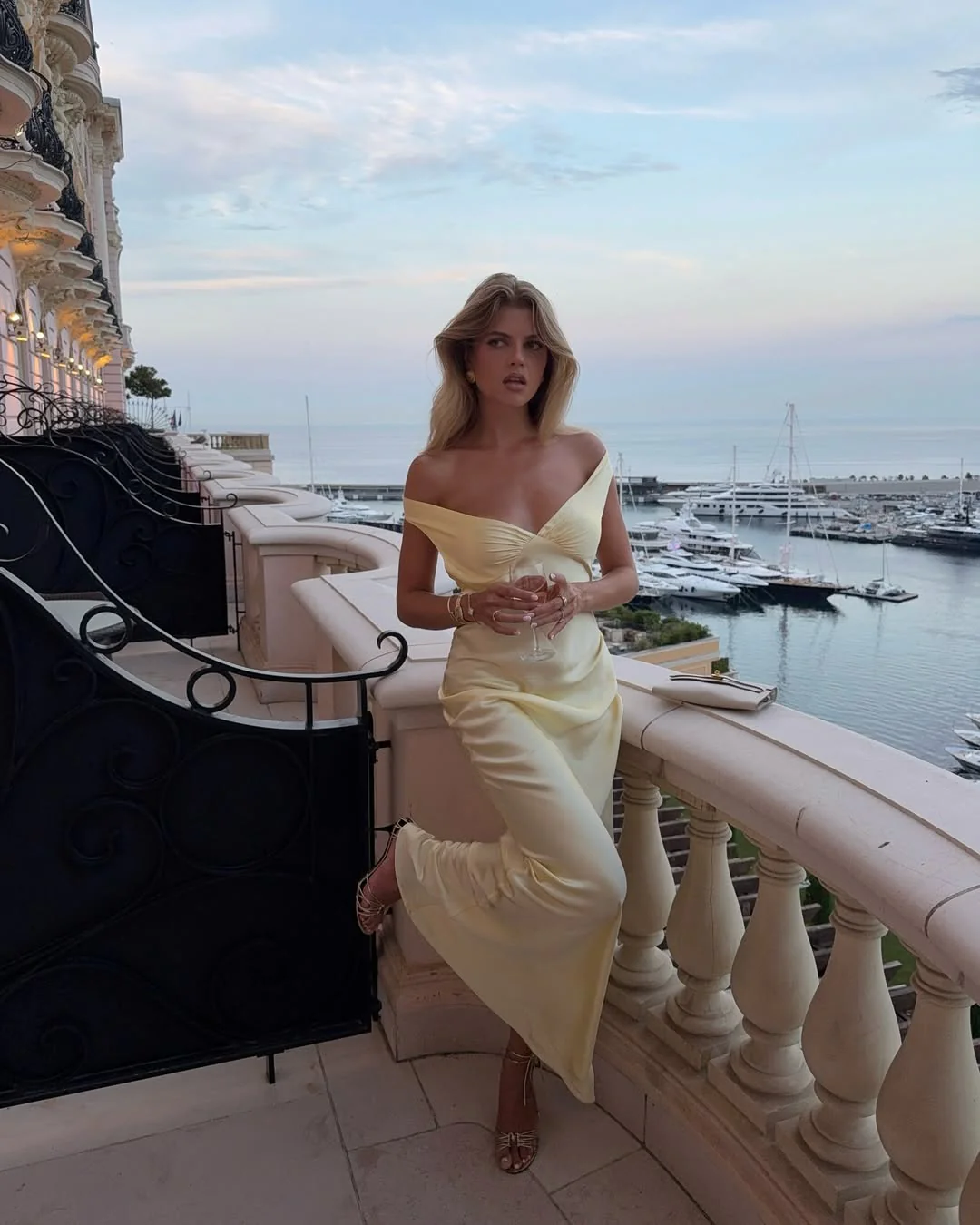 Alice Off-Shoulder Satin Maxi Dress - Image 6