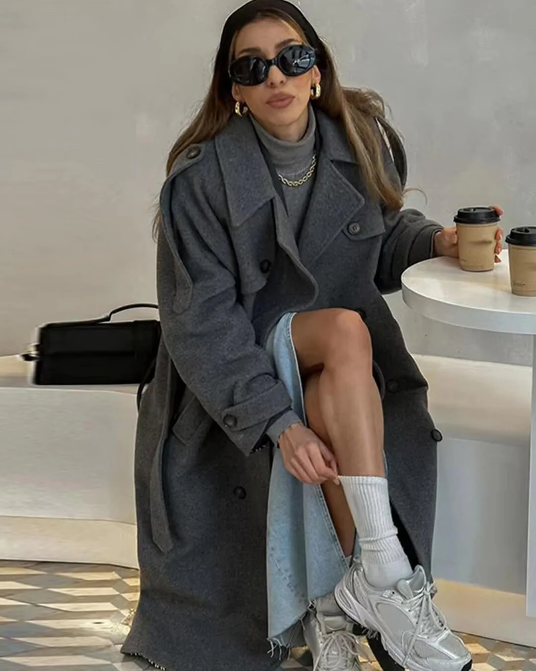 Alicia Gray Belted Long Coat - Image 6