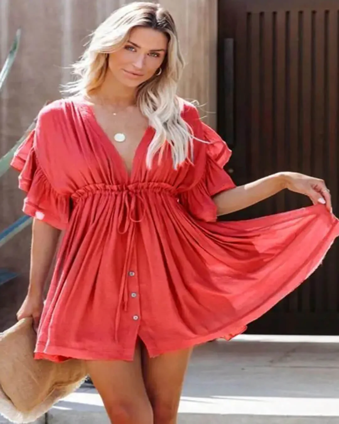 Anabelle Babydoll Boho Mini Dress - Image 13