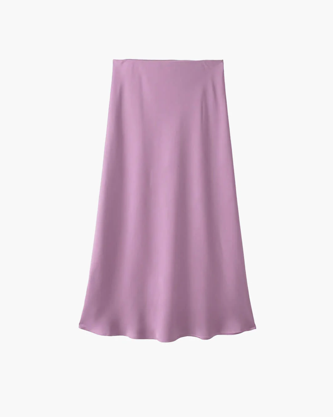 Anais High Waist Black Satin Midi Skirt - Image 11