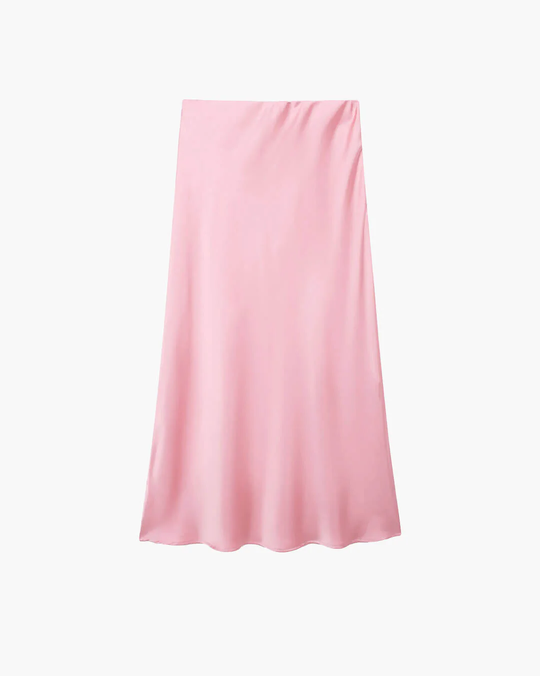 Anais High Waist Black Satin Midi Skirt - Image 12