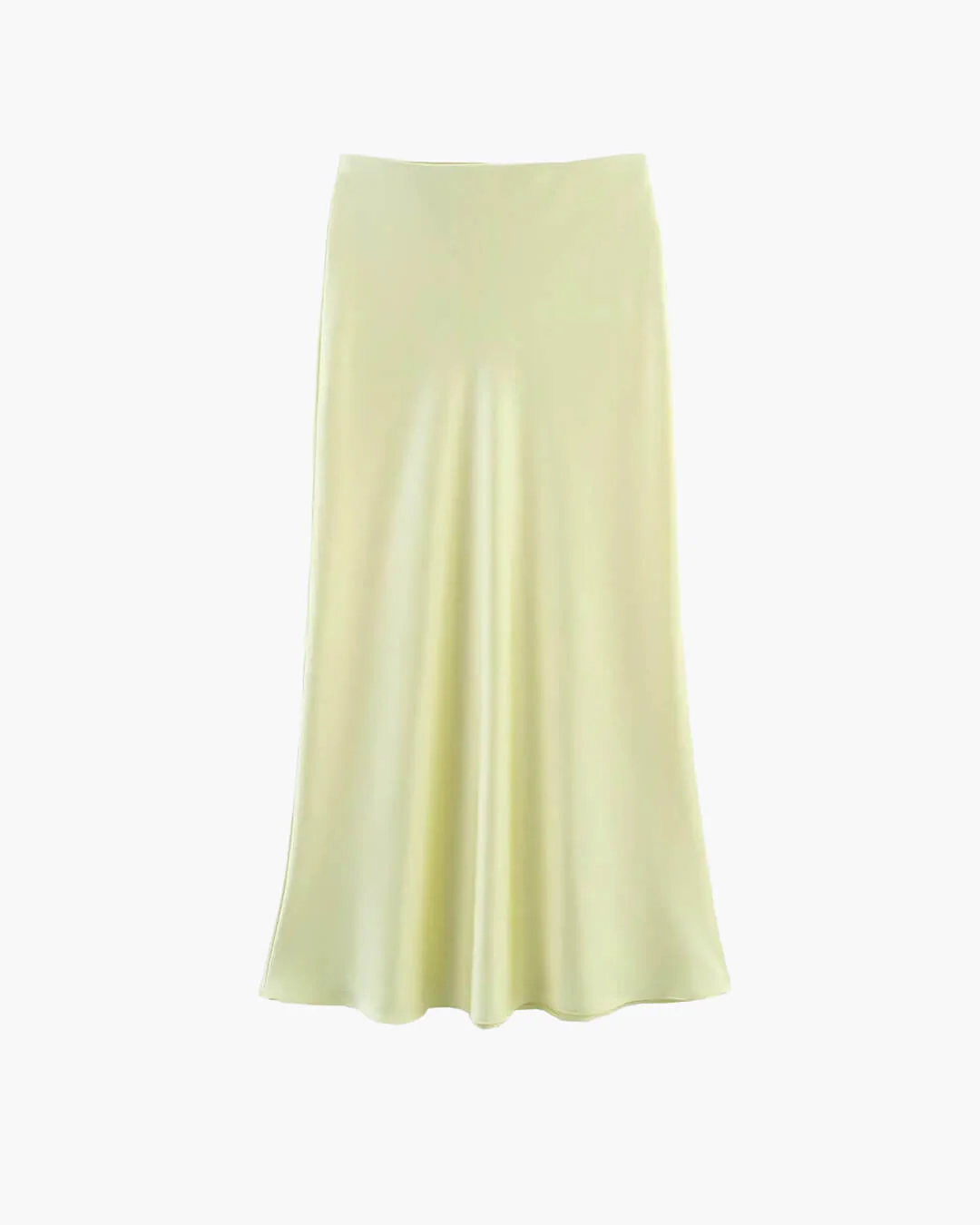 Anais High Waist Black Satin Midi Skirt - Image 13