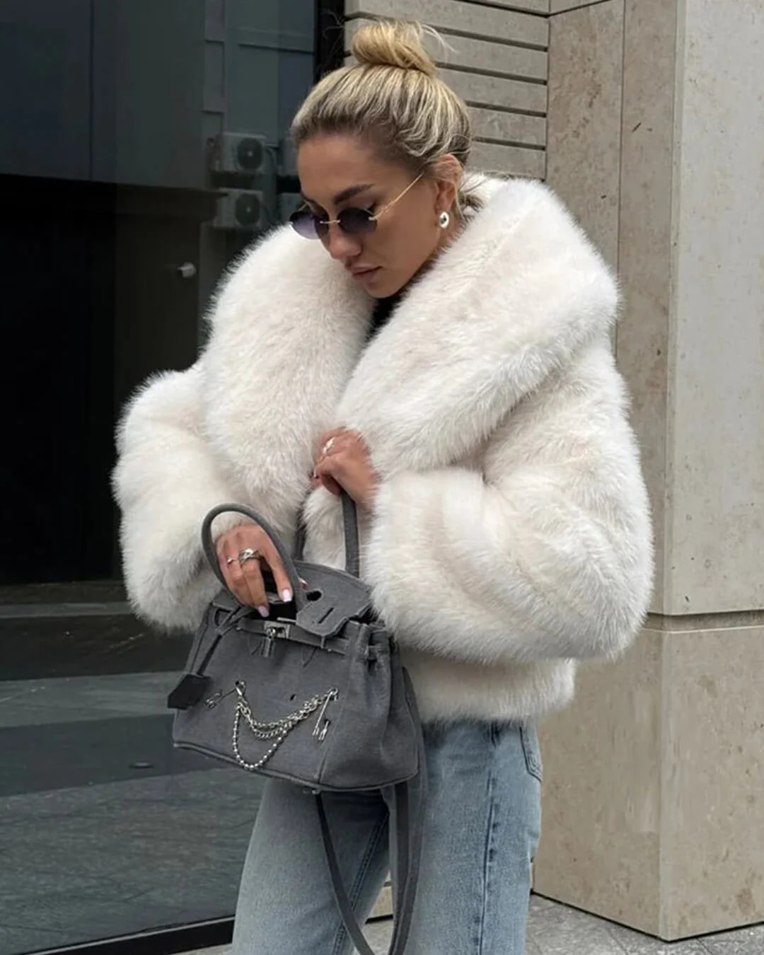 Andrea Faux Fur Coat - Image 6