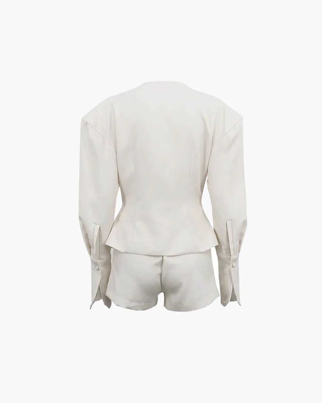 Angelica Cinched-Waist Blazer Shorts Set - Image 7