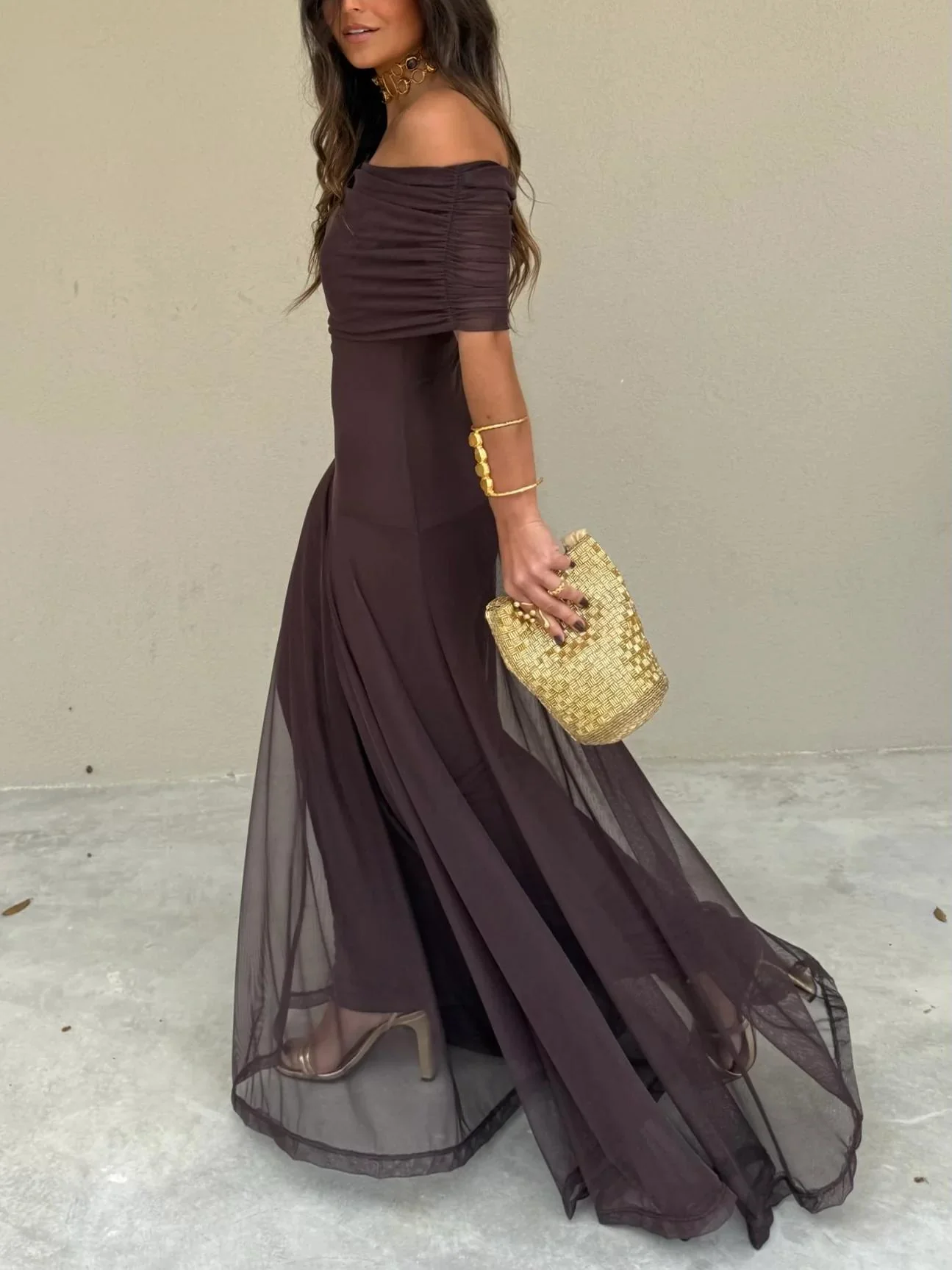 Anya Off Shoulder Maxi Dress - Image 3