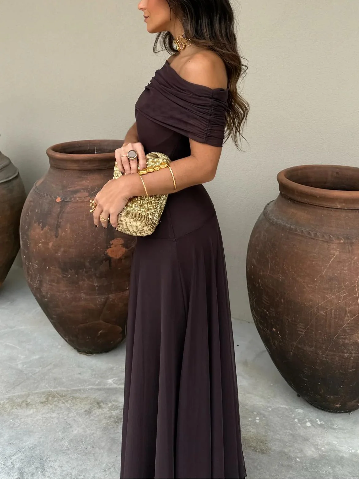 Anya Off Shoulder Maxi Dress - Image 4