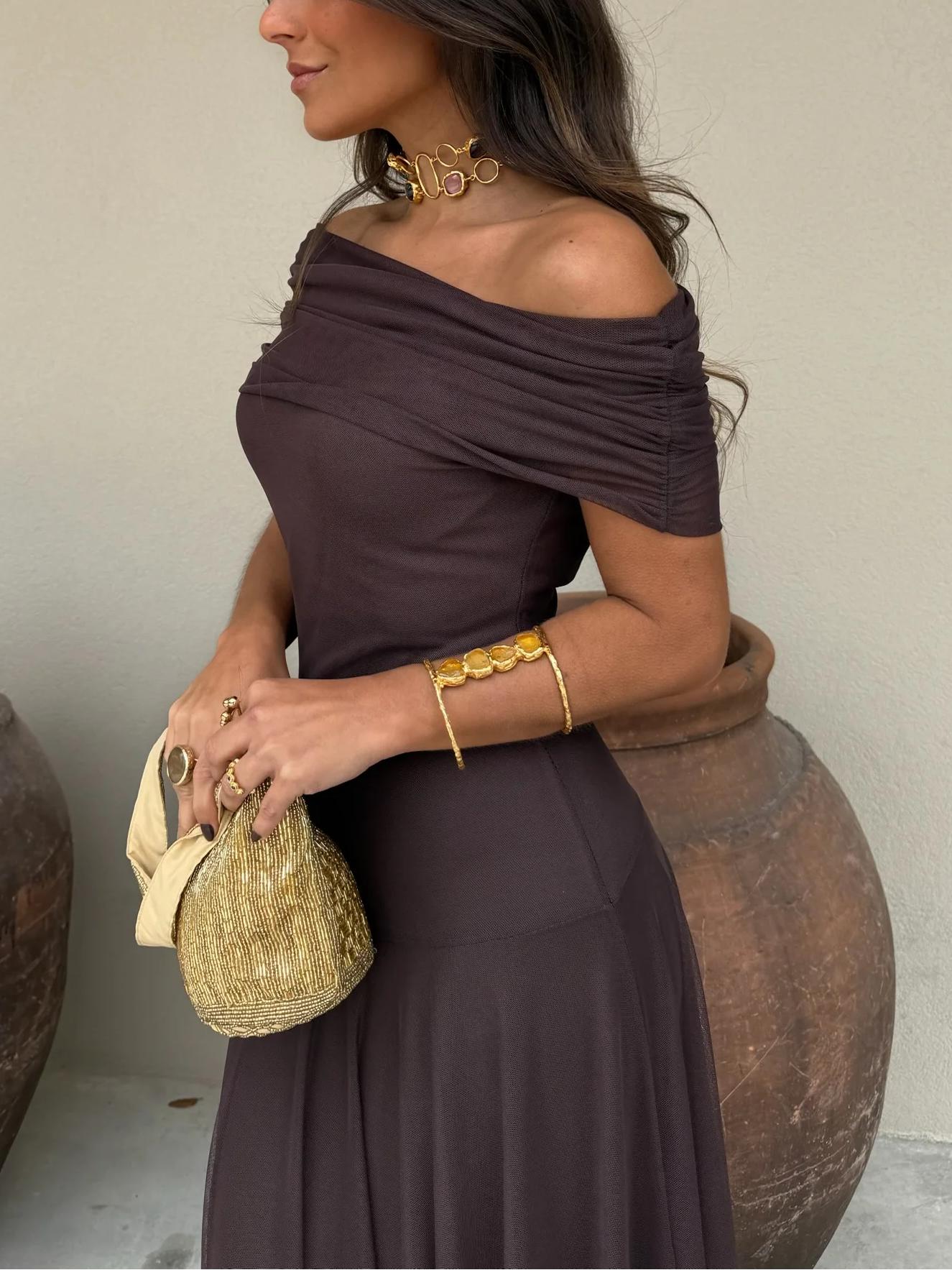 Anya Off Shoulder Maxi Dress - Image 7