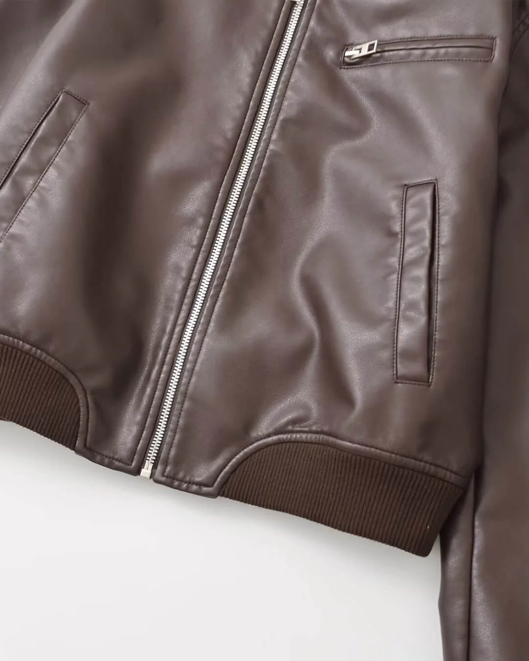 Arabella Faux Leather Bomber Jacket - Image 6