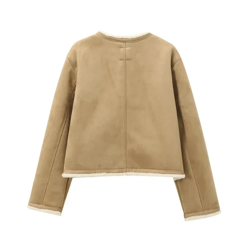 Aralyn Faux Fur Suede Coat - Image 8