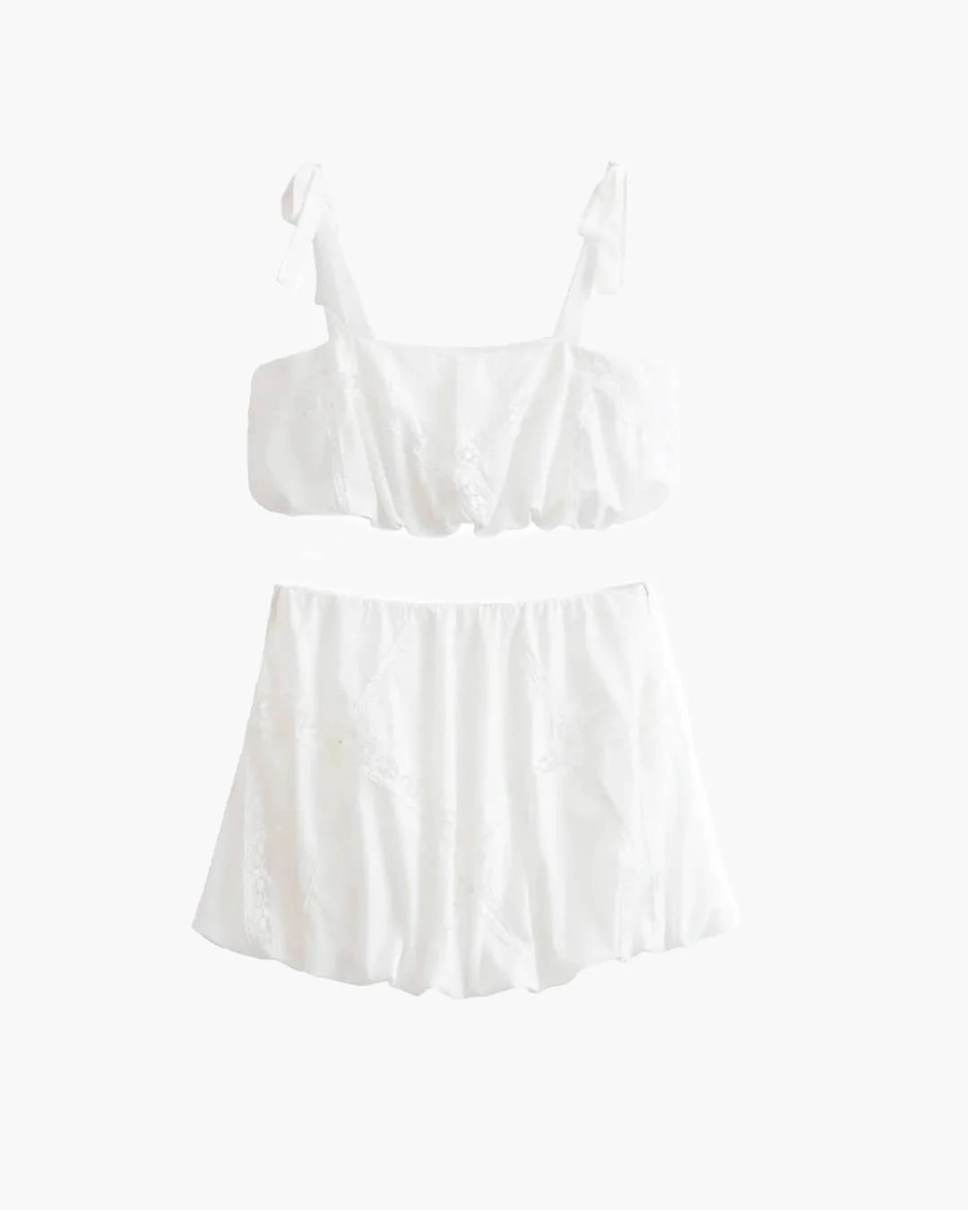 Aurelia Embroidered Puff Top & Skirt Set - Image 7