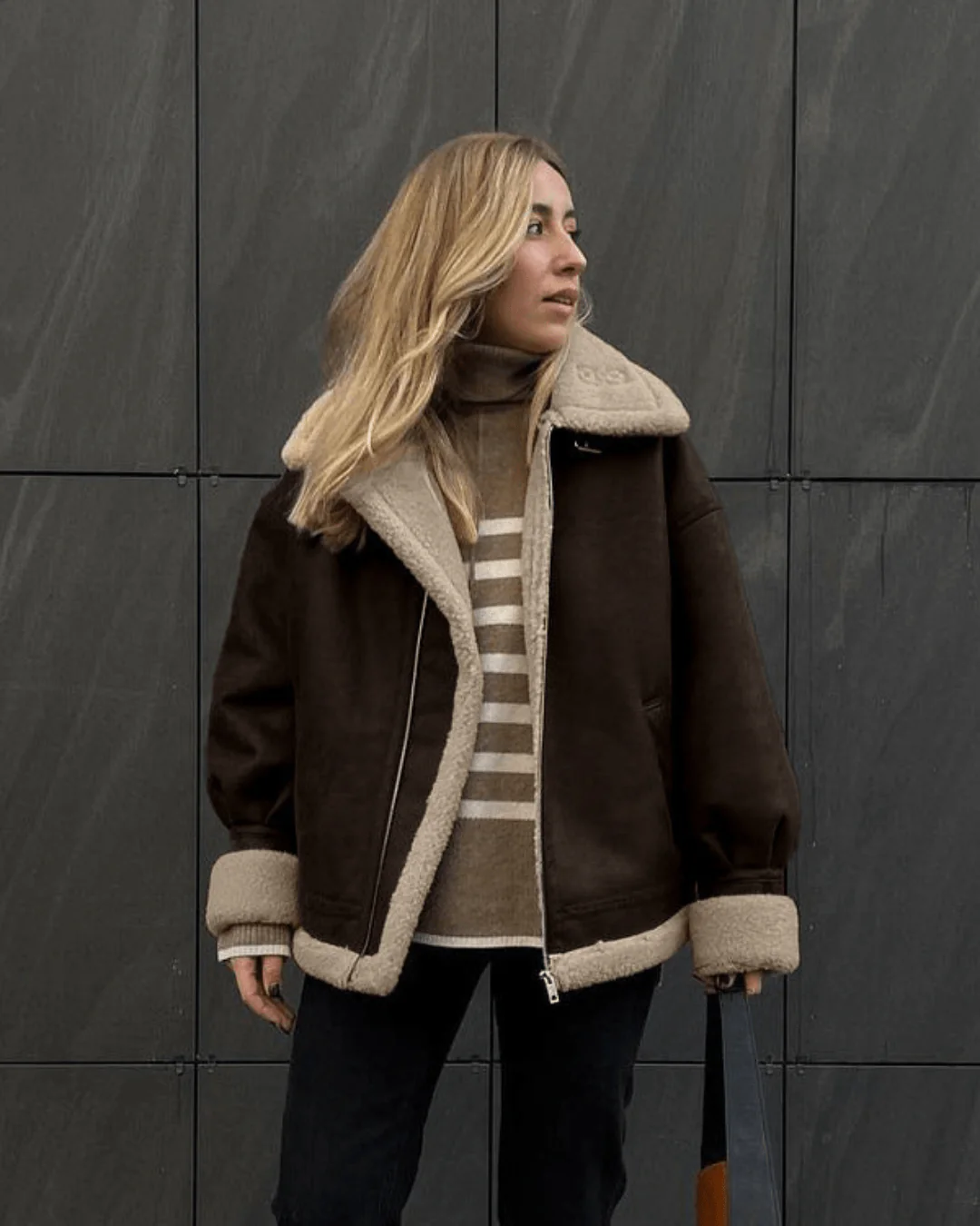 Aurora Suede Faux leather Jacket - Image 2