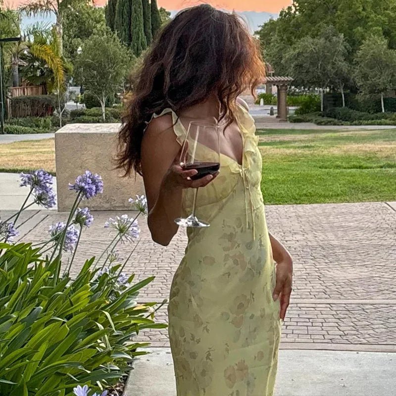 Ava Floral Plunge Maxi Dress