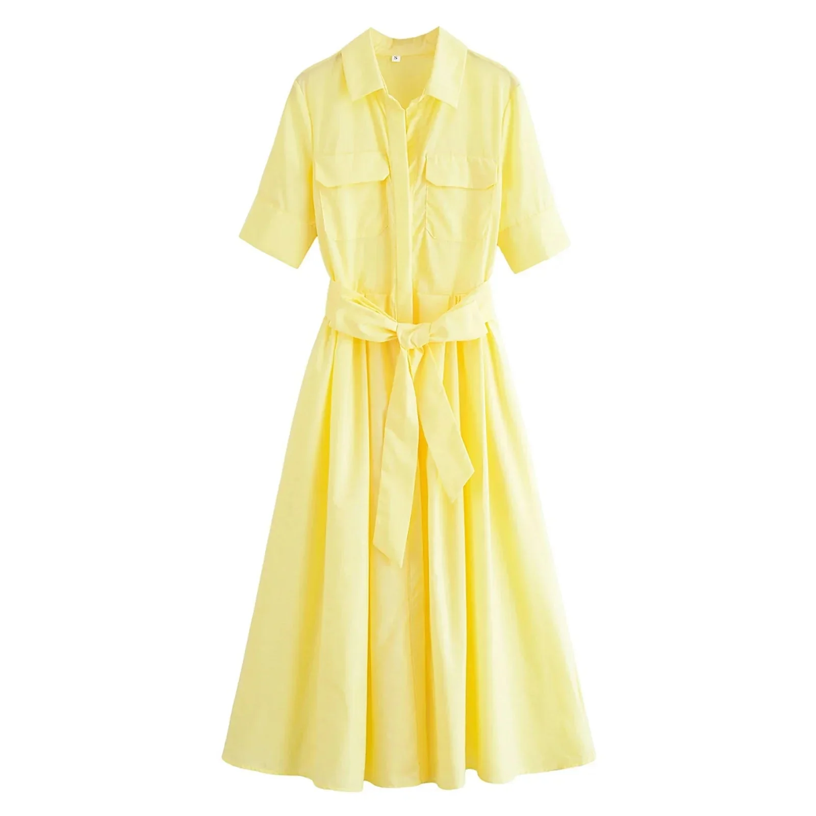 Beatrice Belted Shirt Midi Dress - Image 10