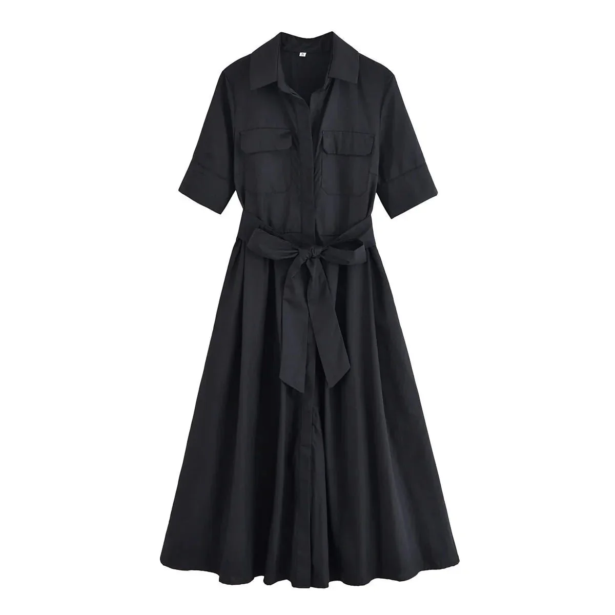 Beatrice Belted Shirt Midi Dress - Image 13