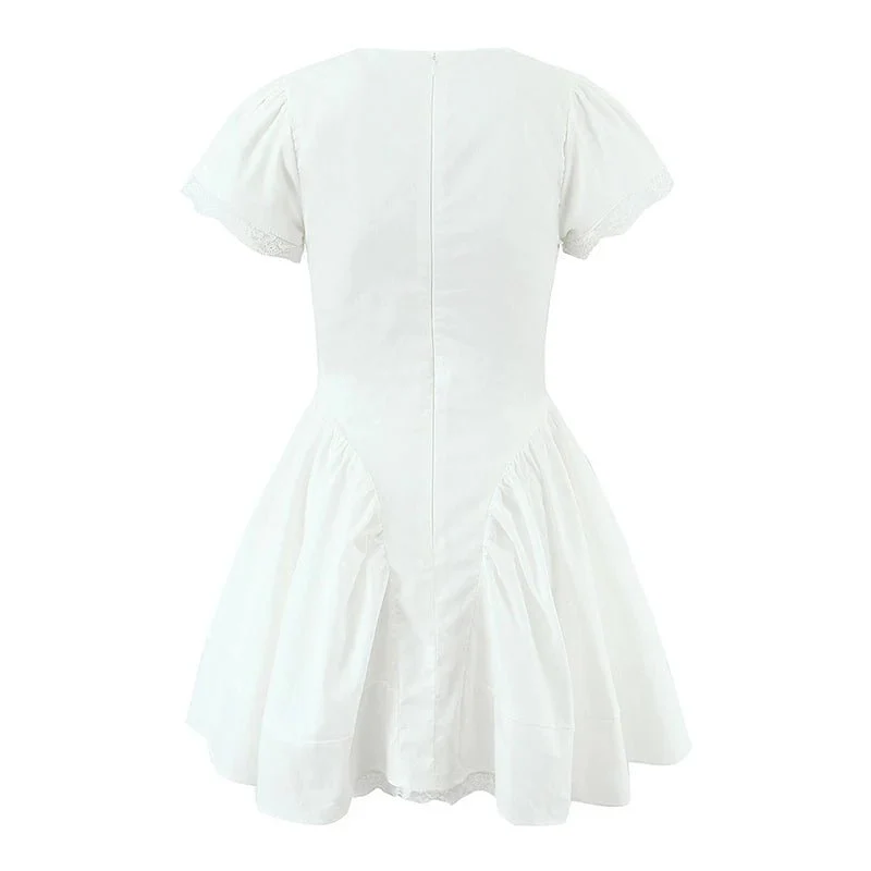 Beatrice Bow V-Neck Mini Dress - Image 12