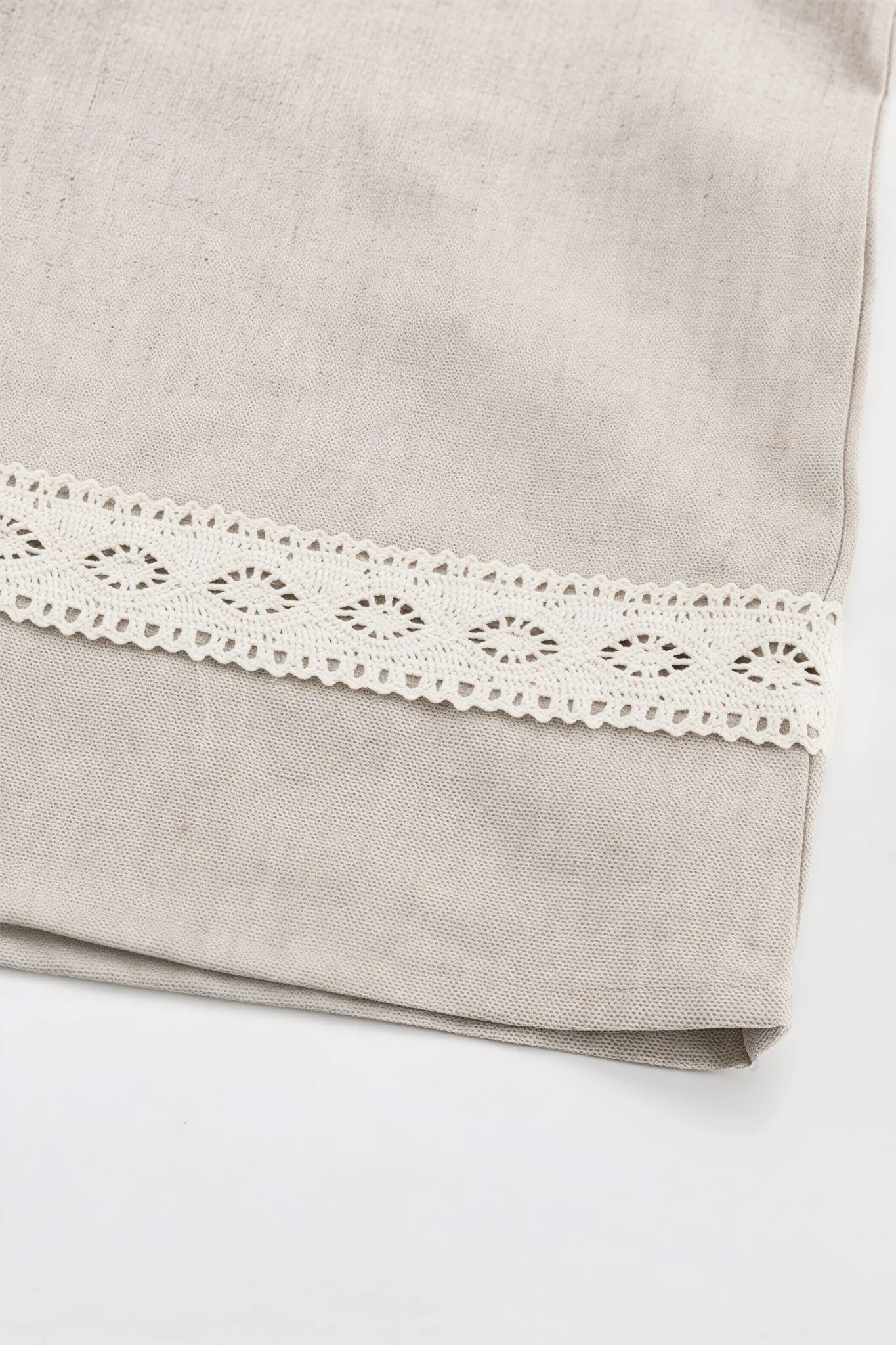 Beatrice Cotton Linen V-Neck Lantern Sleeve Mini Dress - Image 7