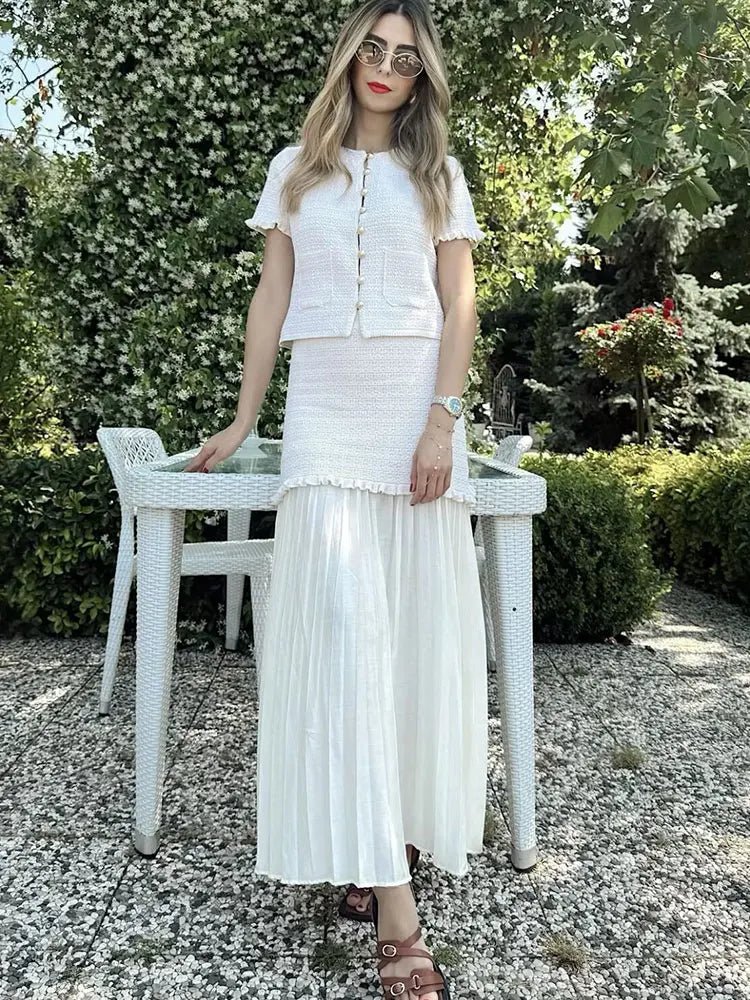 Beatrice Knitted Tank & Pleated Skirt Set - Image 5