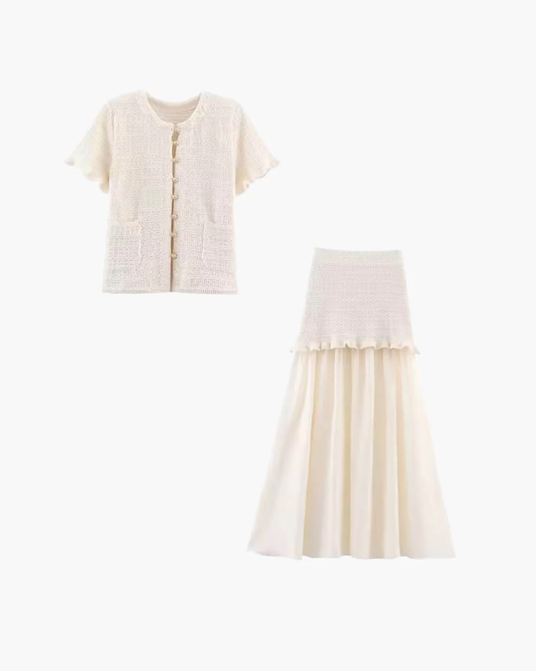 Beatrice Knitted Tank & Pleated Skirt Set - Image 6