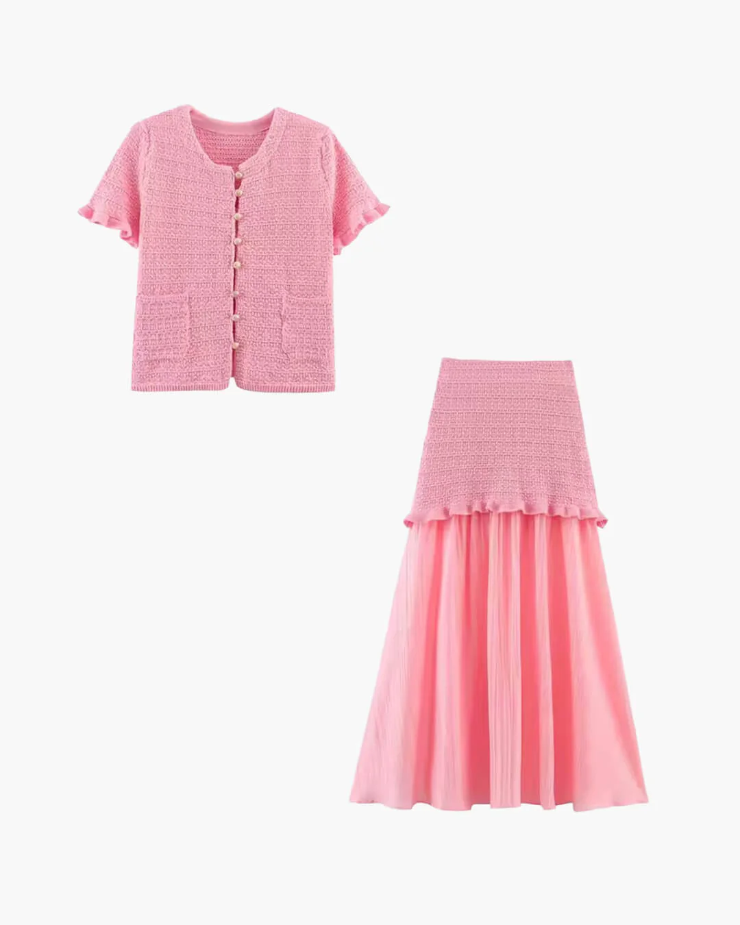 Beatrice Knitted Tank & Pleated Skirt Set - Image 9