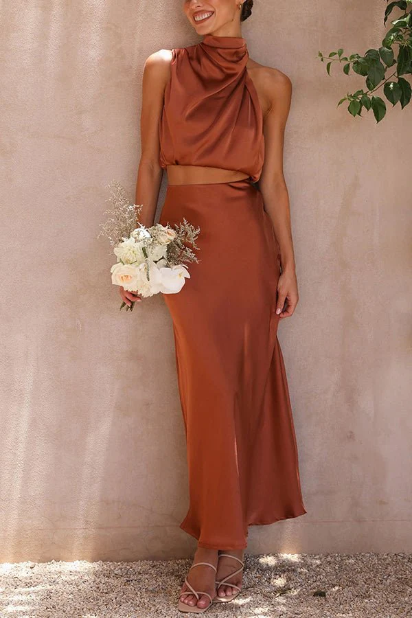 Beatrice Two-Piece Satin Wedding Guest Set - Image 17