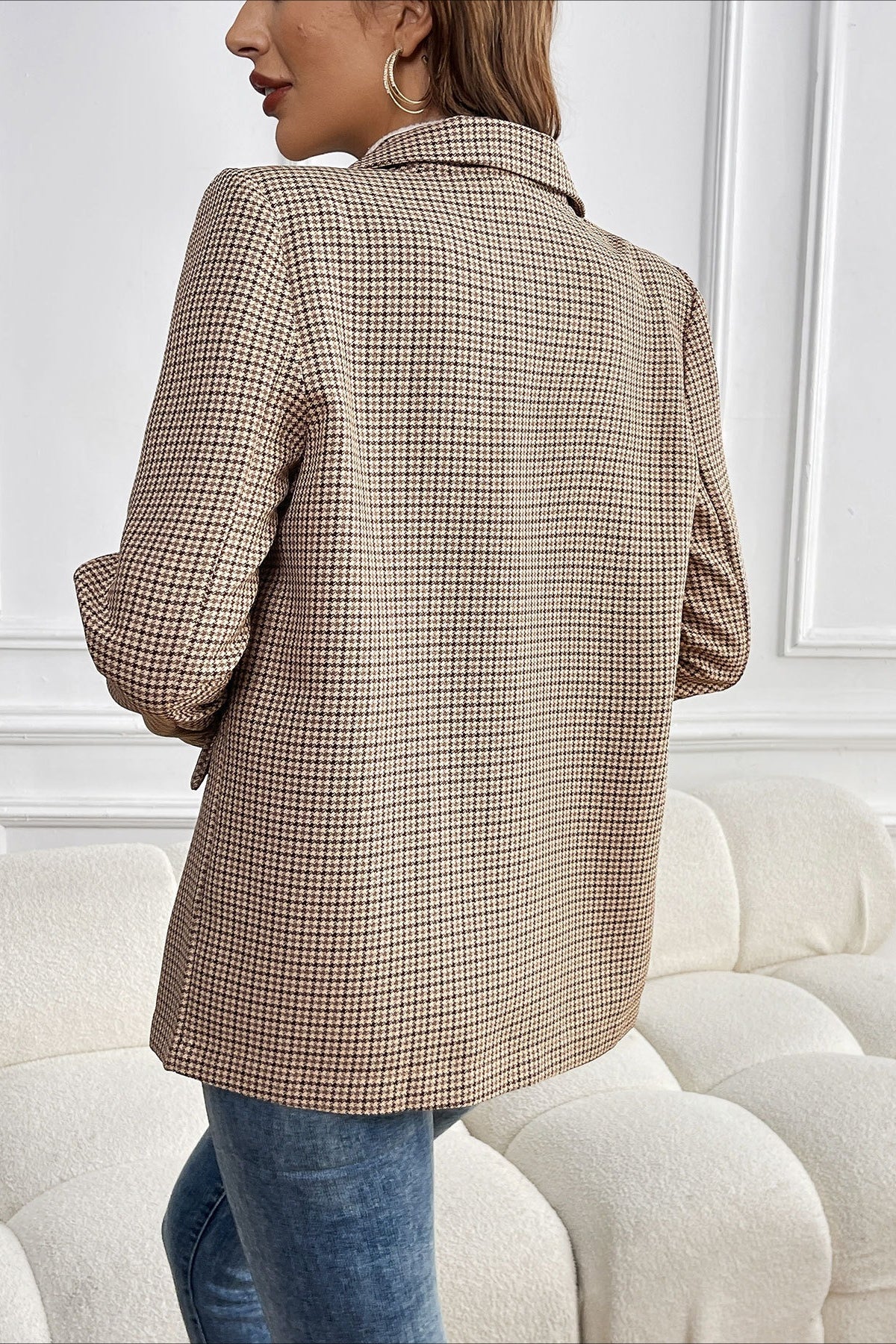 Beatrice Vintage Houndstooth Blazer - Image 6