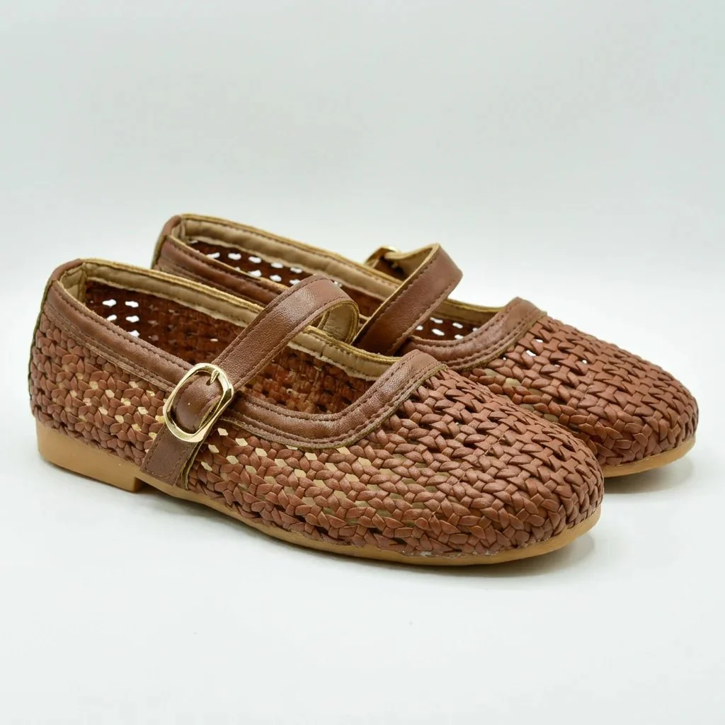 Beatrice Woven Mesh Mary Jane Flats - Image 2