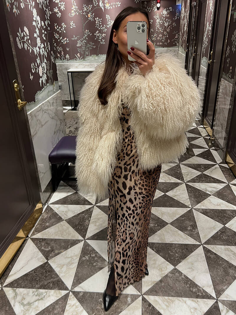 Bella Faux Fur Coat - Image 4