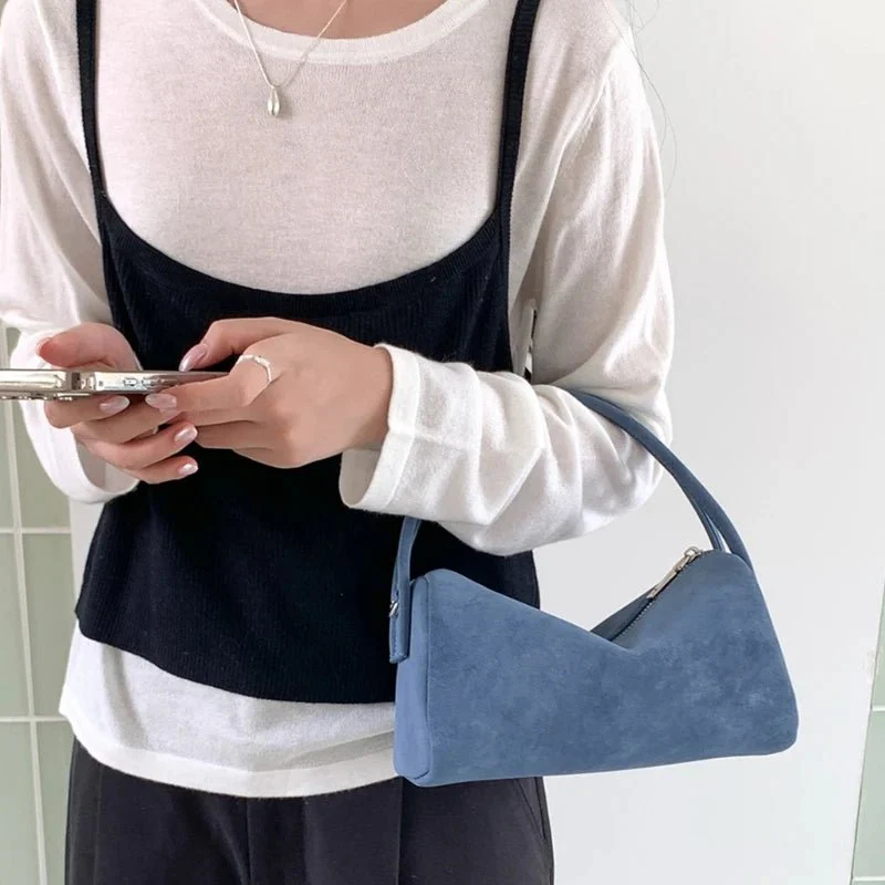 Bella Vegan Suede Bag - Image 5