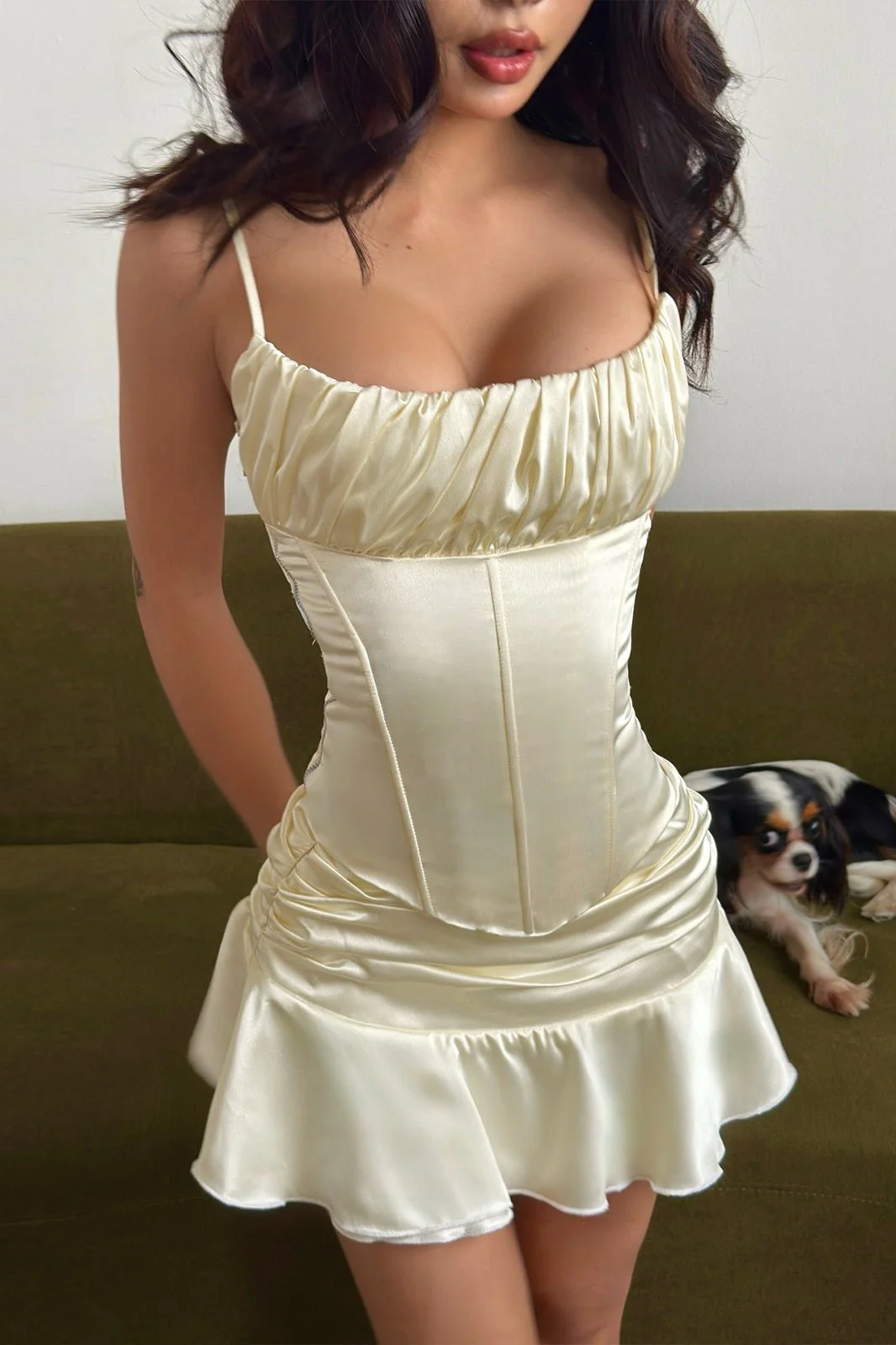 Bianca Backless Cami Ruffle Skirt Set