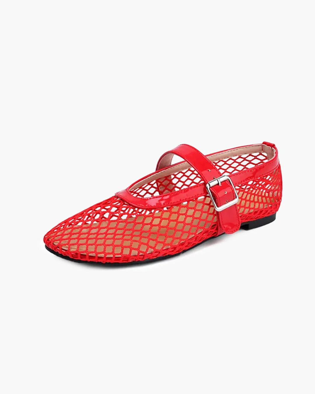 Bianca Buckled Mesh Ballet Flats - Image 21