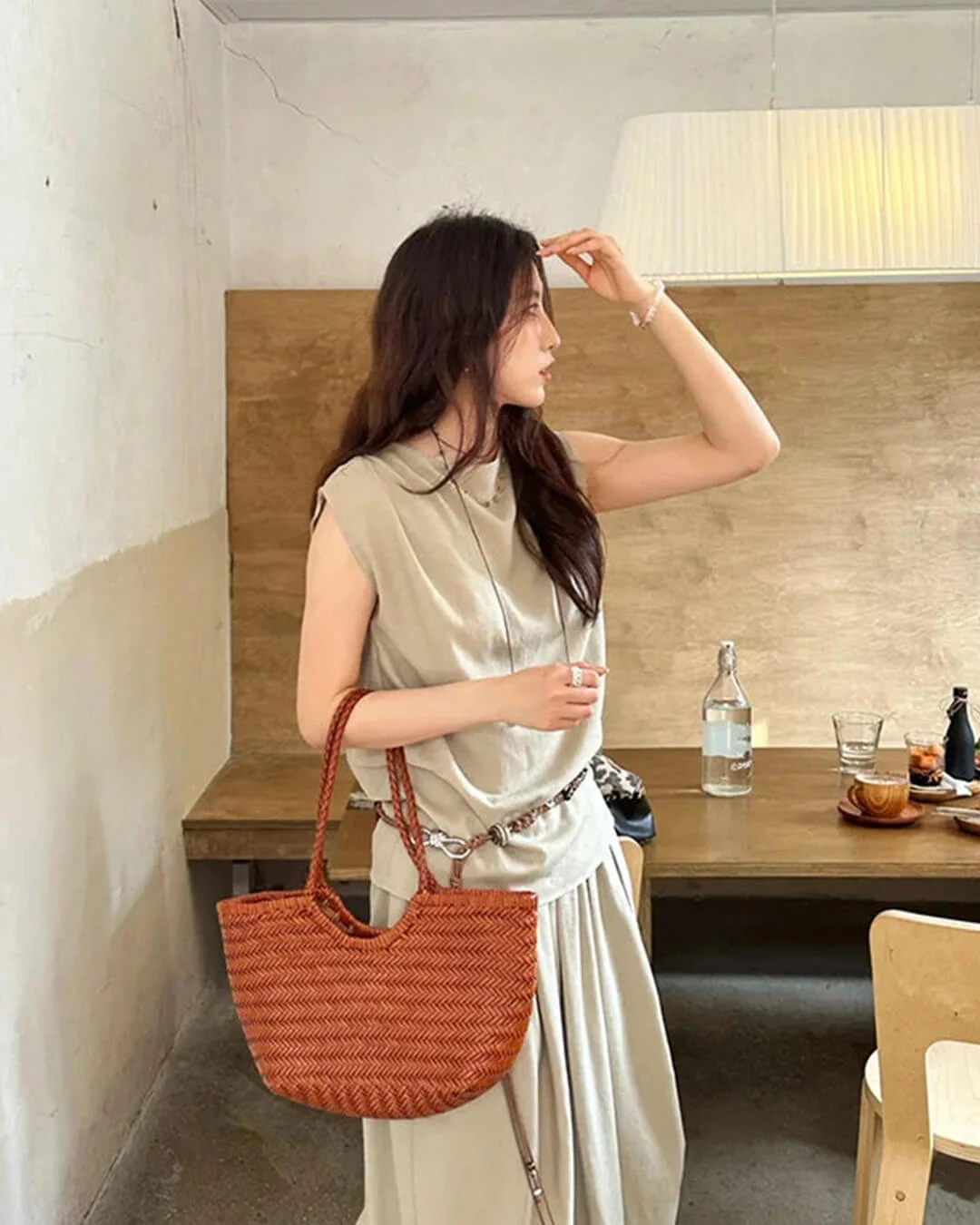 Bianca Handwoven Leather Tote Bag - Image 9