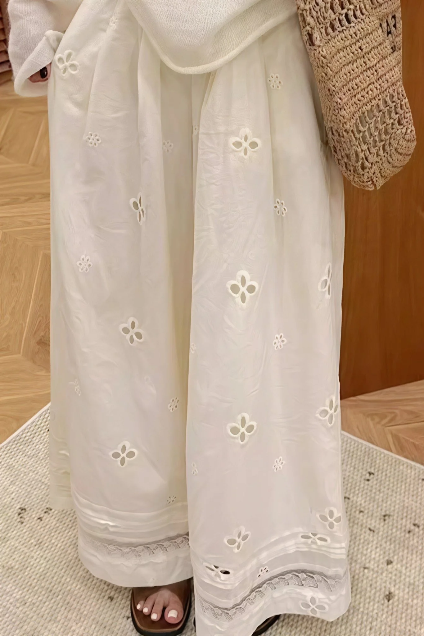 Bianca Hollow Out Lace Wide Leg Pants