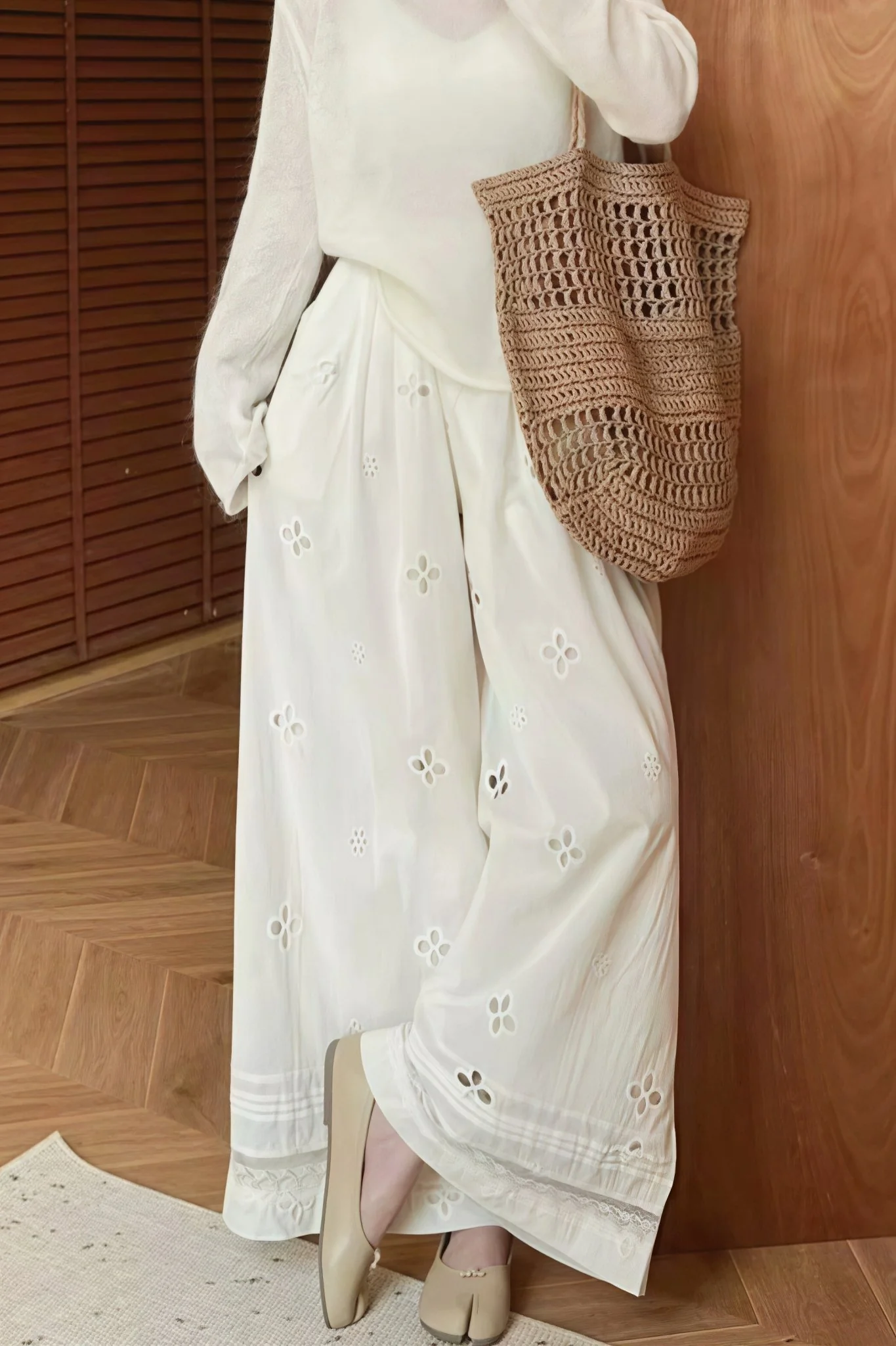 Bianca Hollow Out Lace Wide Leg Pants - Image 2