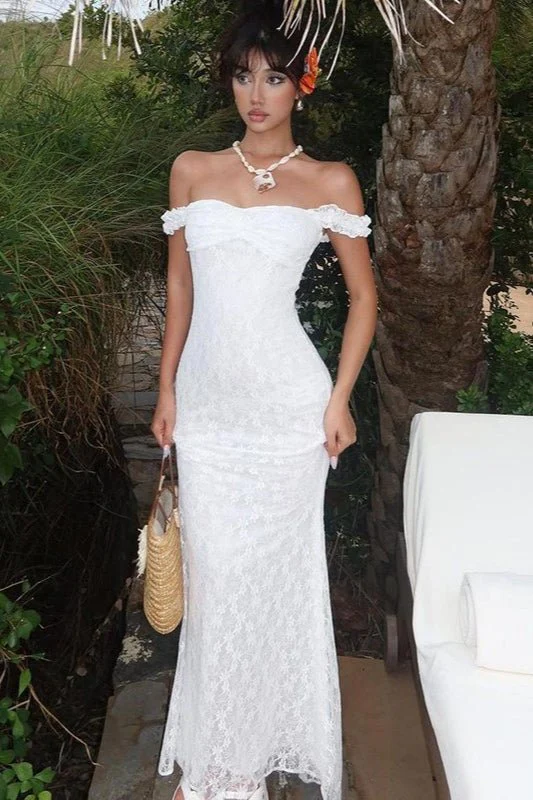 Bianca Lace Spaghetti Strap Maxi Dress