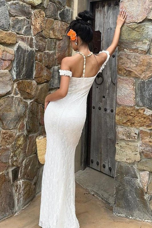 Bianca Lace Spaghetti Strap Maxi Dress - Image 4