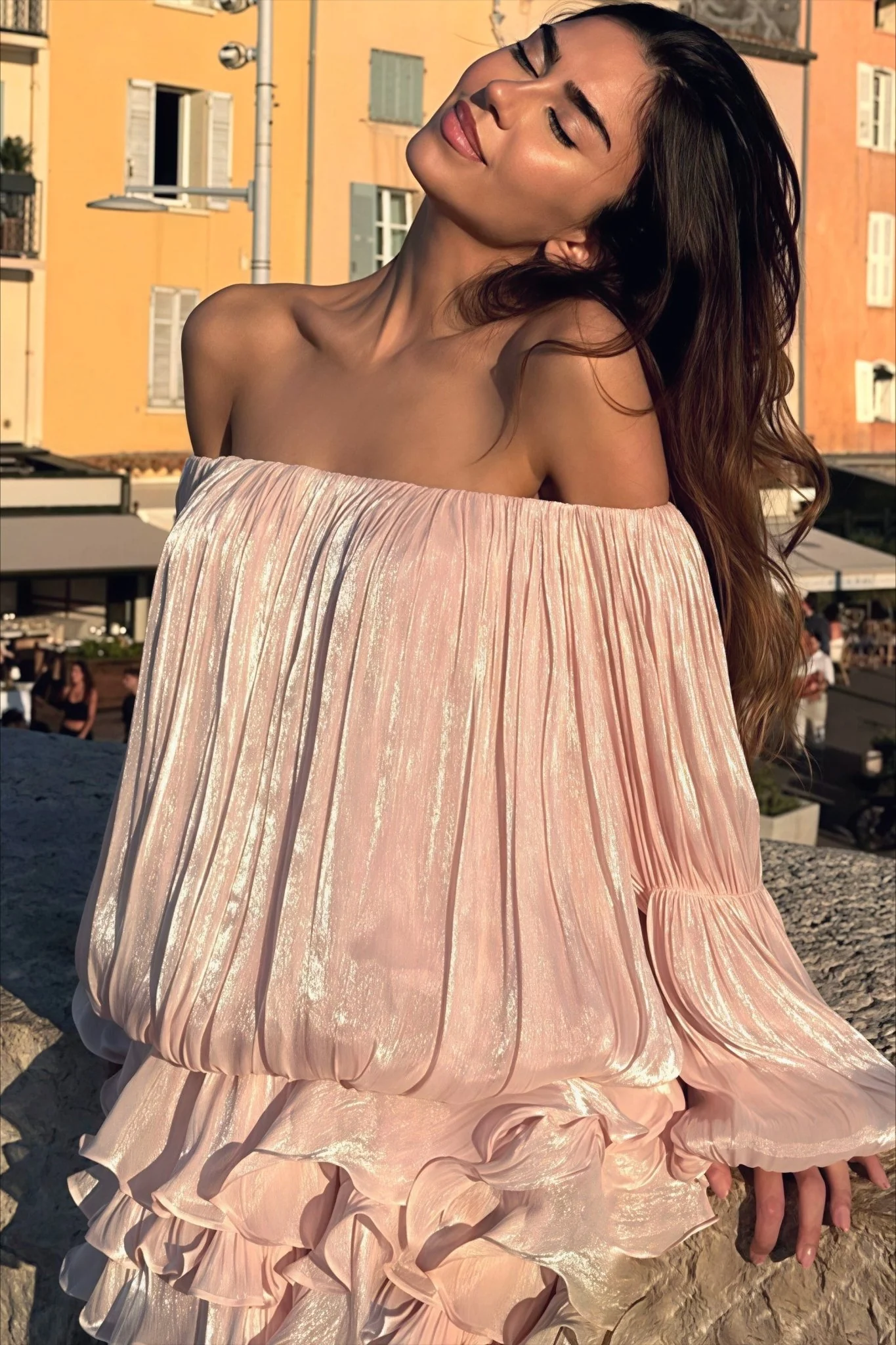 Bianca Off-Shoulder Ruffle Tiered Mini Dress - Image 3