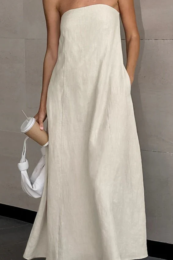 Bianca Strapless Backless Maxi Dress - Image 3