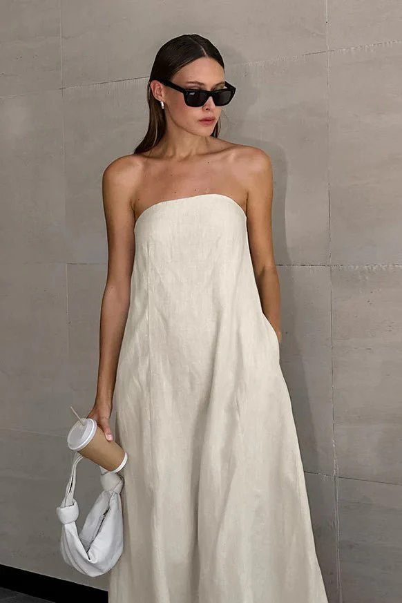 Bianca Strapless Backless Maxi Dress - Image 4