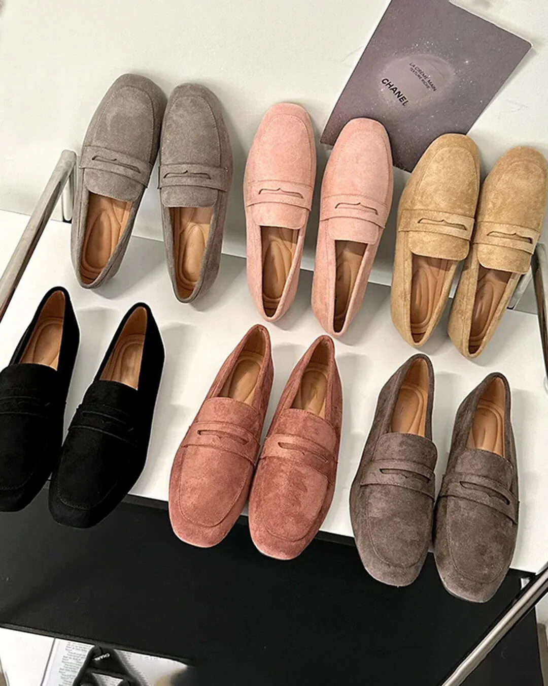Bianca Suede Slip-On Loafers - Image 9