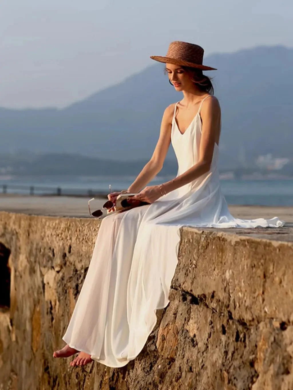 Bianca V-Neck Backless Cami Long Dress - Image 3