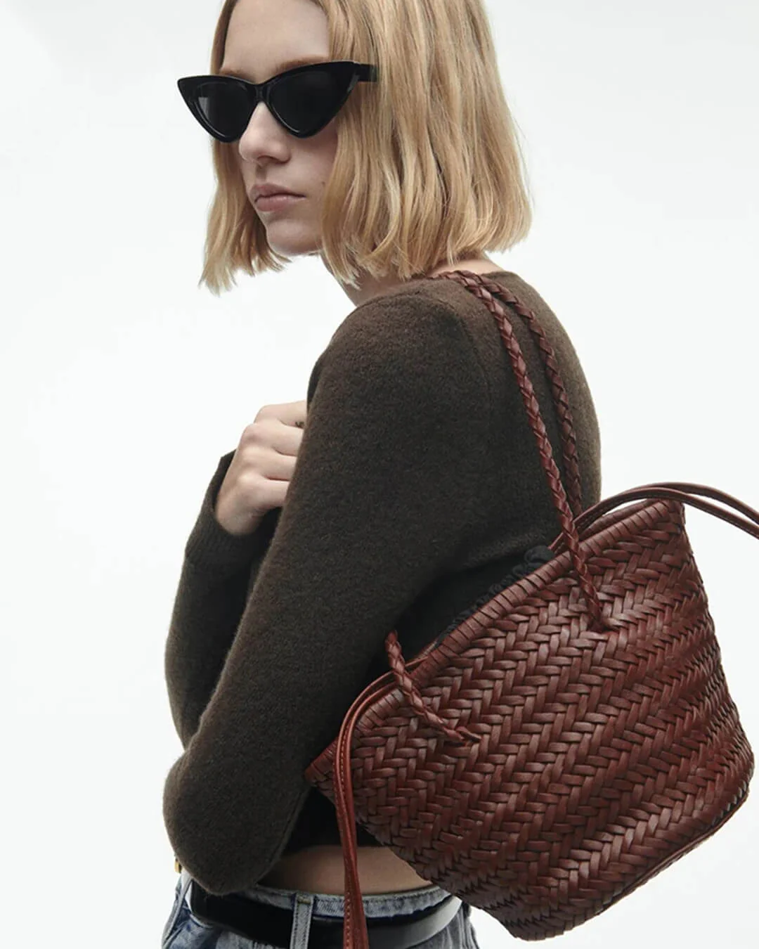 Blair Braided Bucket Shoulder Bag - Image 3