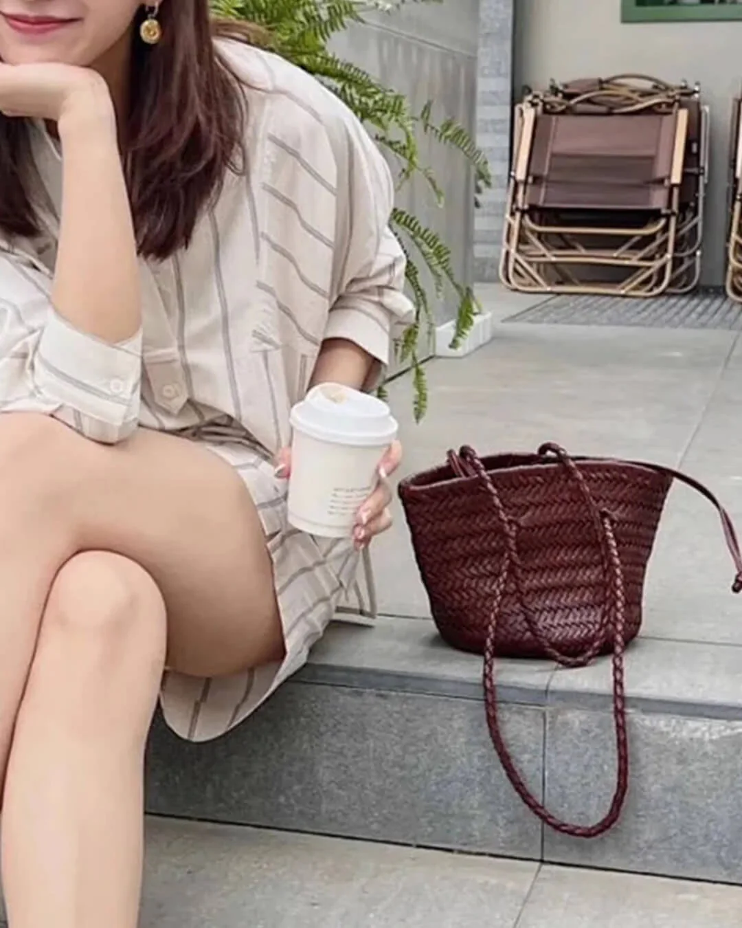 Blair Braided Bucket Shoulder Bag - Image 4