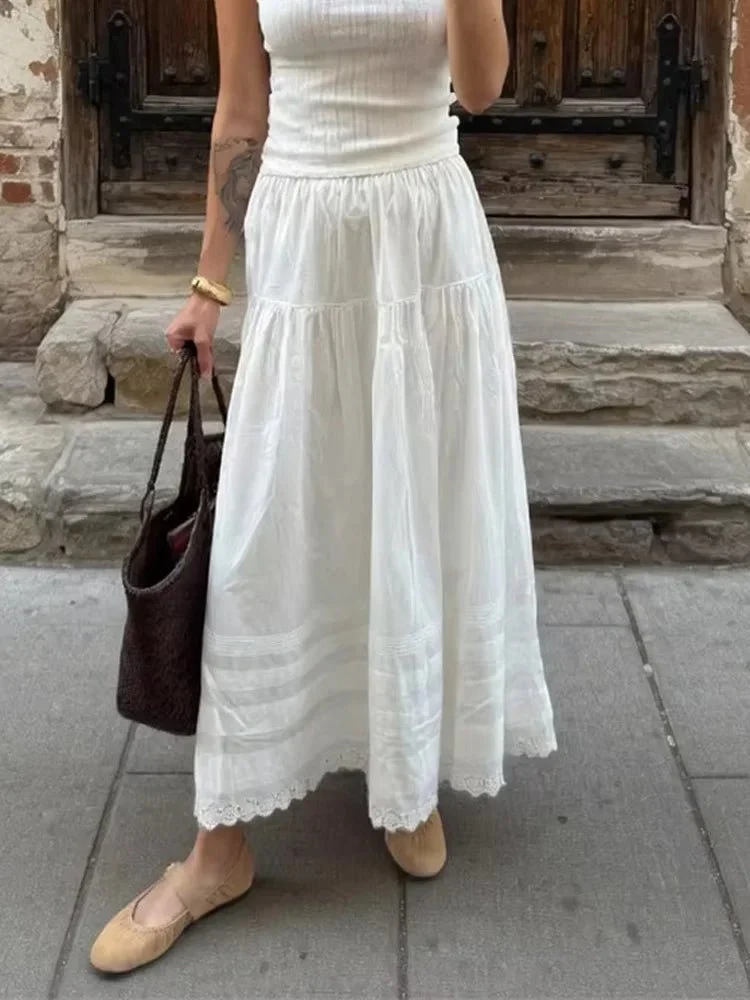 Blair High-Waist Lace Maxi Skirt - Image 2