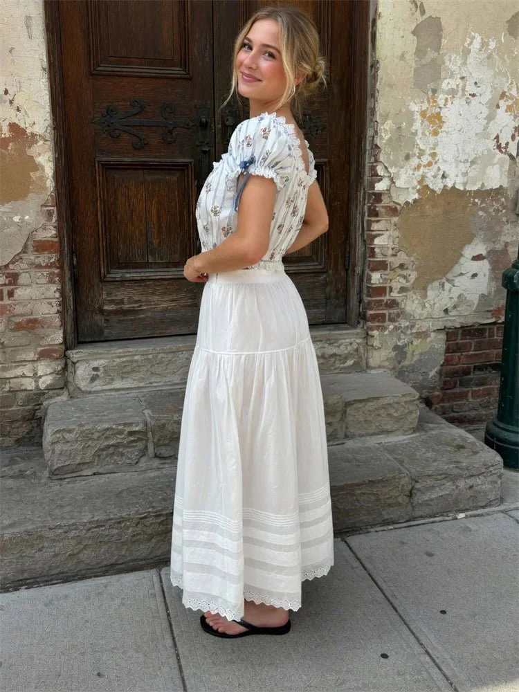 Blair High-Waist Lace Maxi Skirt - Image 3