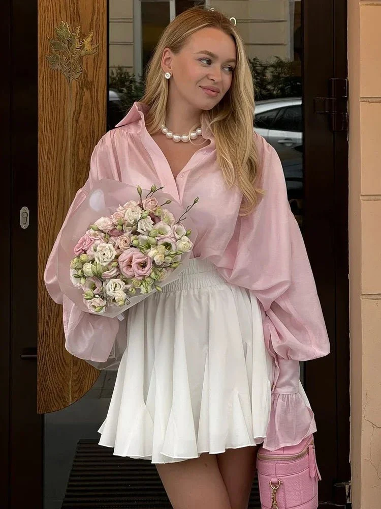 Brielle Button Down Sheer Blouse - Image 8