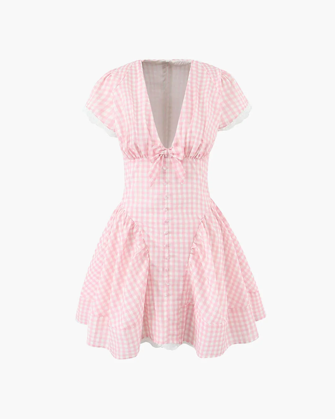 Brittany Plaid Ruffle Mini Dress - Image 6