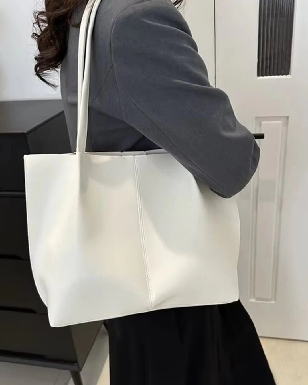 Calista Faux Leather Tote Bag - Image 11