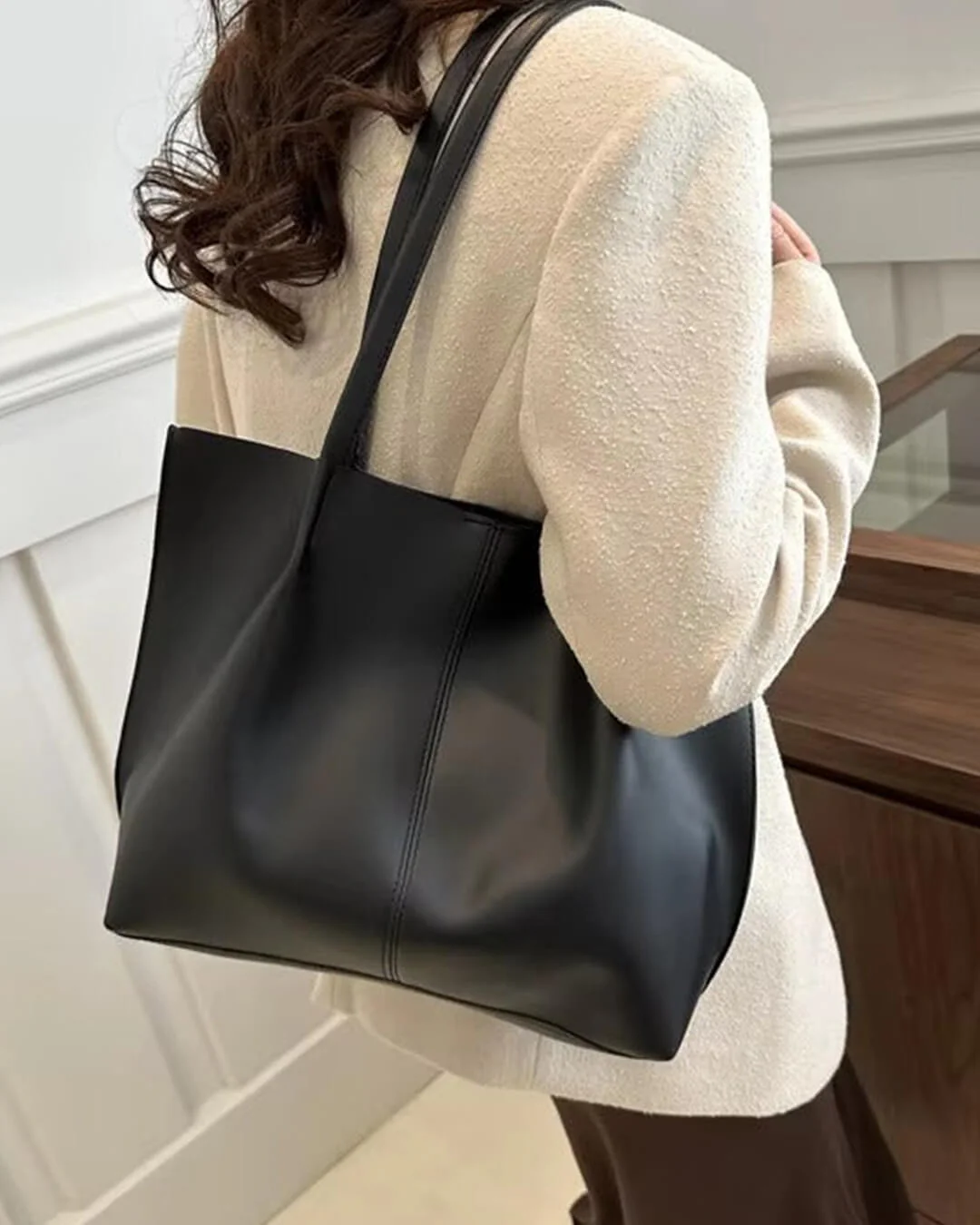 Calista Faux Leather Tote Bag - Image 2