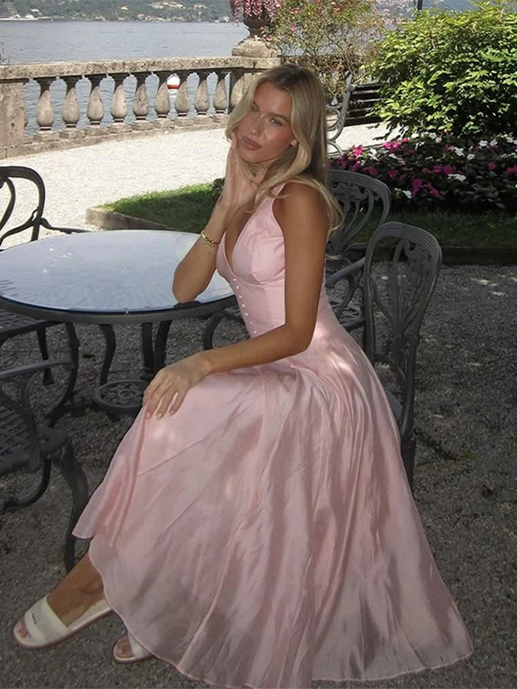 Candice Sleeveless V-Neck Midi Dress