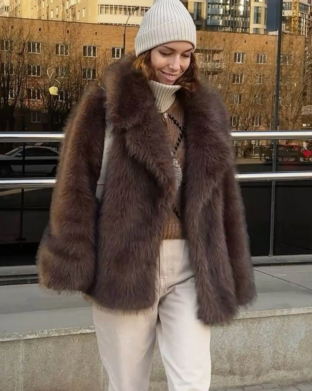 Carissa Faux Fur Coat - Image 7
